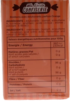 Bonbons orange Ma petite confiserie - boîte de 36,5 g