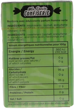 Bonbons pomme verte Ma petite confiserie - boîte de 36,5 g