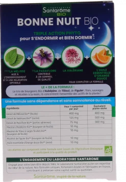 Bonne nuit bio Santarome - boîte de 20 comprimés