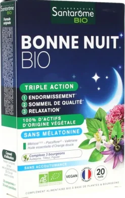 Bonne nuit bio Santarome - boîte de 20 comprimés