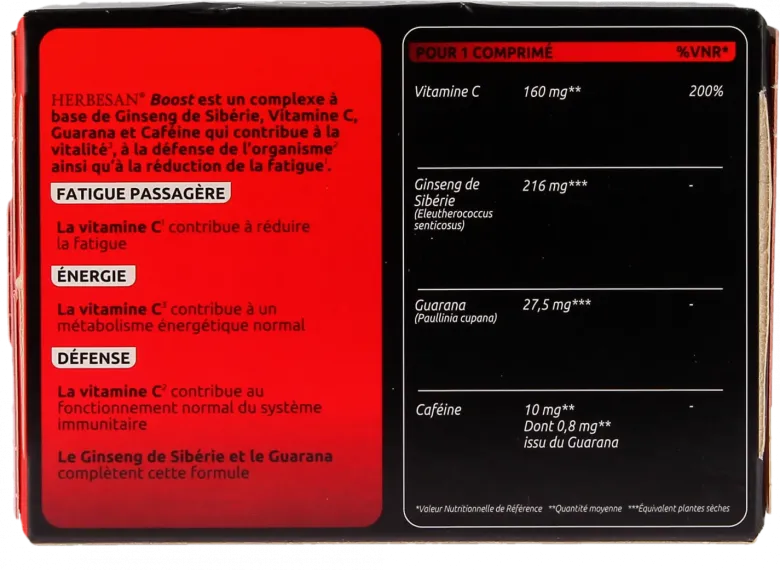 Boost Herbesan - boîte de 30 comprimés à croquer