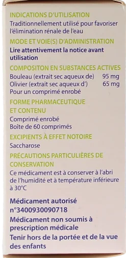 BOP favoriser élimination - boite de 60 comprimés
