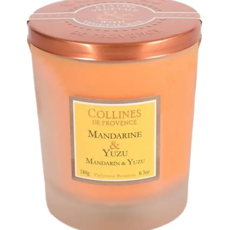 Bougie parfumée Mandarine & Yuzu Collines de Provence - bougie de 180g