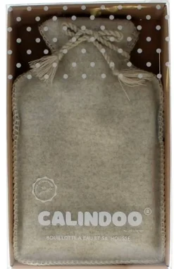 Bouillotte à eau avec housse flanelle Calindoo - bouillotte de 2L