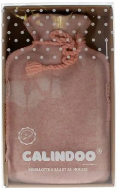 Bouillotte à eau avec housse flanelle Calindoo - bouillotte de 2L