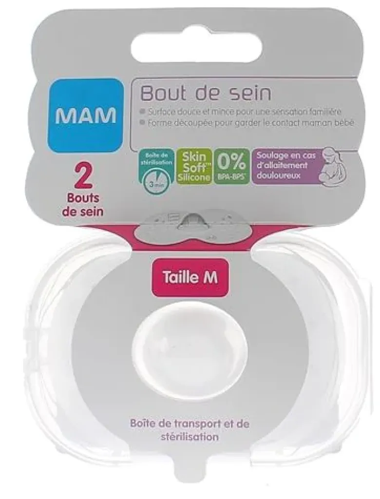 Bout de sein taille M Mam - boite de 2 bouts de sein