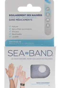 Bracelet Sea Band adulte gris - boite de 2 bracelets