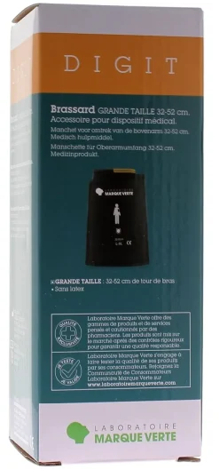 Brassard tensiomètre Digitensio Marque Verte – grande taille