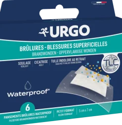 Brûlures et blessures superficielles Urgo - boîte de 6 pansements waterproof