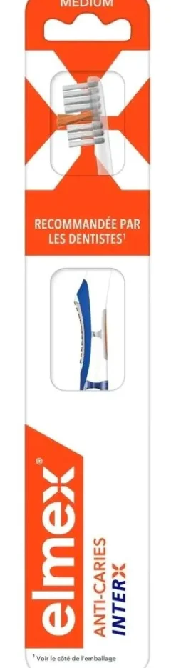 Brosse à dents anti-caries InterX medium Elmex