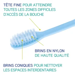Brosse à dents brins coniques Inava - 1 brosse à dents