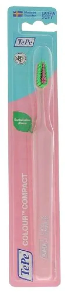 Brosse à dents Colour Compact ultra souple TePe - une brosse à dents