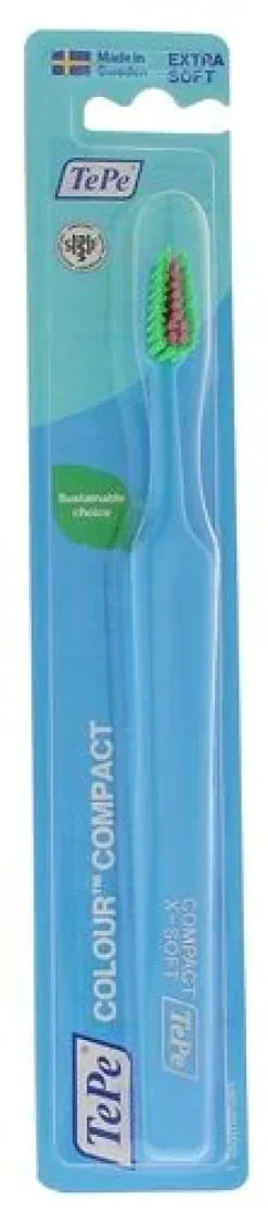 Brosse à dents Colour Compact ultra souple TePe - une brosse à dents