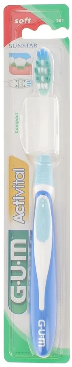 Brosse à dents 581 couleur bleu Gum Activital - 1 brosse à dents