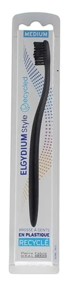 Brosse à dents en plastique recyclé médium Elgydium - une brosse à dents
