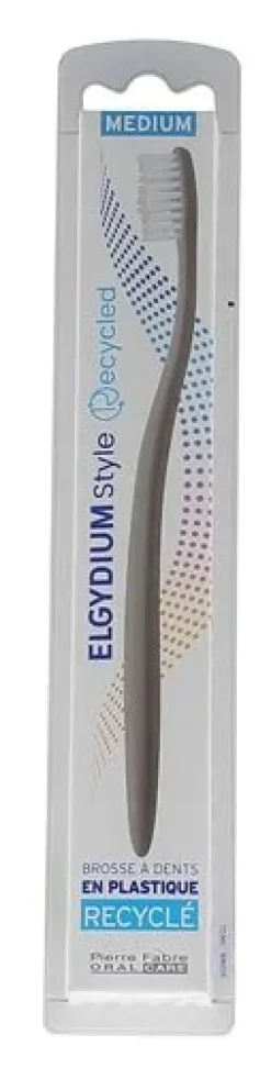Brosse à dents en plastique recyclé médium Elgydium - une brosse à dents