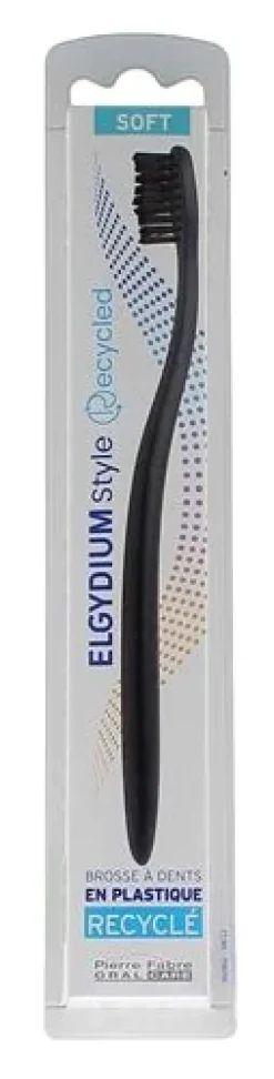 Brosse à dents en plastique recyclé souple Elgydium - une brosse à dents