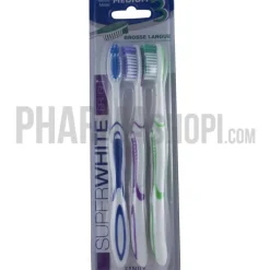 Brosse à dents medium Superwhite - 3 brosses à dents