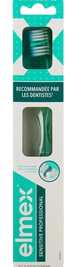 Brosse à dents sensitive professional extra souple Elmex - 1 brosse à dents