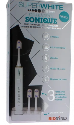 Brosse à dents sonique souple Superwhite – 5 pièces