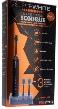Brosse à dents sonique souple Superwhite – 5 pièces