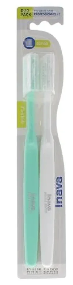 Brosse à dents souple 20/100 Inava - lot de 2 brosses à dents