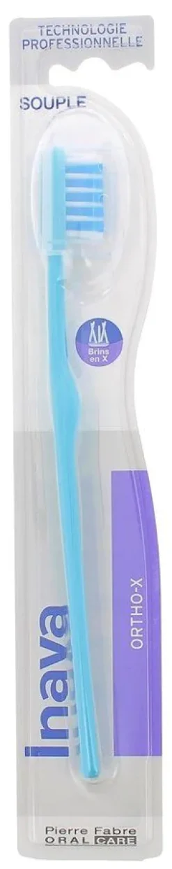 Brosse à dents Souple 20/100 Ortho-X Inava - couleur bleu