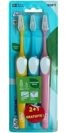 Brosse à dents supreme soft Tepe - 2+1 gratuites