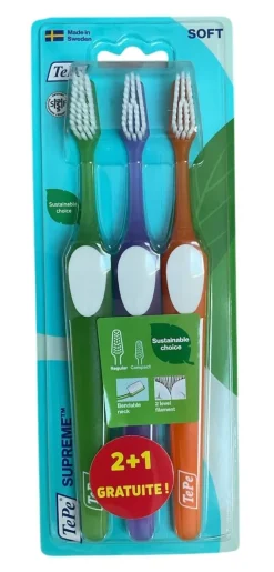 Brosse à dents supreme soft Tepe - 2+1 gratuites