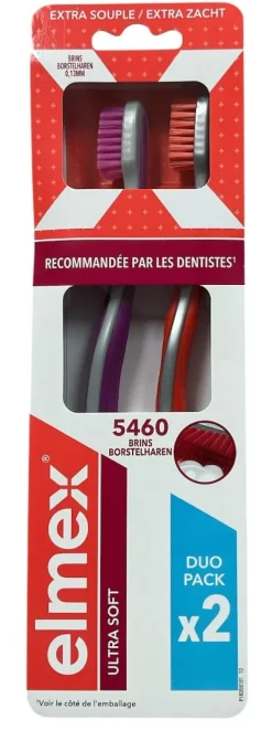 Brosse à dents Ultra soft extra souple Elmex - 2 brosses à dents