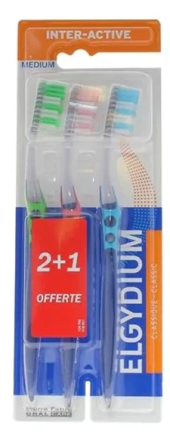 Brosses à dents inter-active Elgydium - 3 brosses à dents