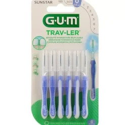 Brossette interdentaire antibactérienne Trav-ler 0.6 mm Gum - 6 brossettes