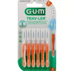 Brossette interdentaire antibactérienne Trav-ler 0.9 mm Gum - 6 brossettes