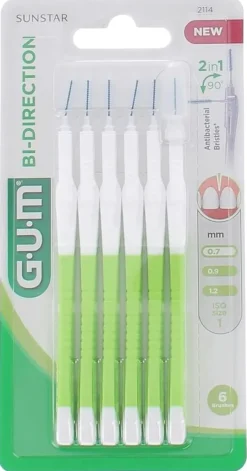 Brossette interdentaire Bi-direction 1.2 mm Gum - 6 brossettes