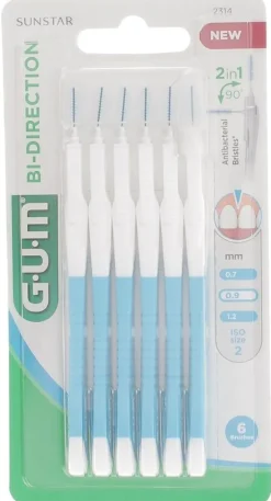 Brossette interdentaire Bi-direction 1.2 mm Gum - 6 brossettes