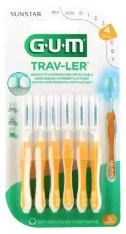 Brossette interdentaire Sunstar Trav-ler 1.3 mm Gum - 6 brossettes