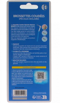 Brossettes coudées spéciales molaires Ricqles - boîte de 6 unités