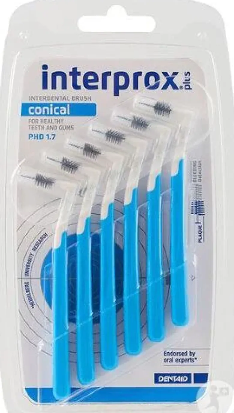 Brossettes interdentaires conical interprox plus bleu Crinex - lot de 6 brossettes