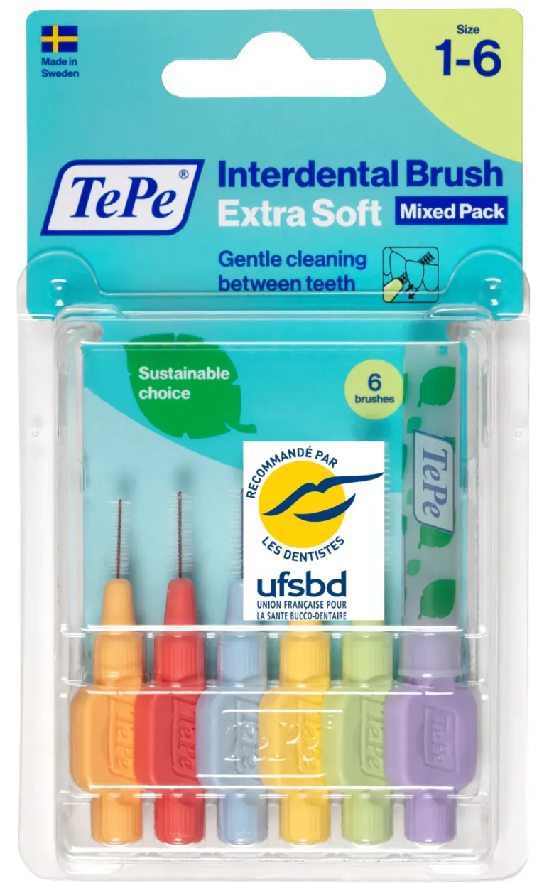 Brossettes interdentaires extra souple TePe - boîte de 6 brossettes