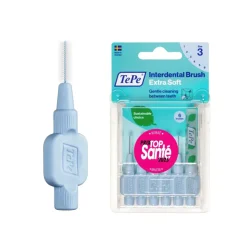 Brossettes interdentaires extra souples bleu pastel taille 3 (0,6mm) TePe - 6 brossettes
