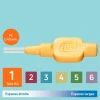 Brossettes interdentaires extra souples orange pastel taille 1 (0.45mm) TePe - 6 brossettes