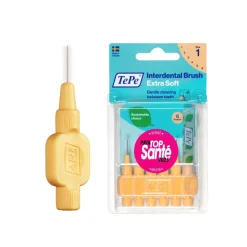 Brossettes interdentaires extra souples orange pastel taille 1 (0.45mm) TePe - 6 brossettes