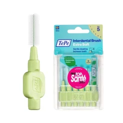 Brossettes interdentaires extra souples vert pastel taille 5 (0.8mm) TePe - 6 unités