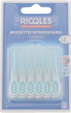 Brossettes interdentaires flexibles taile S Ricqles - boite de 30 unités