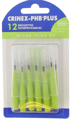 Brossettes interdentaires micro plus gf phb plus Crinex - 12 brossettes