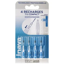 Brossettes interdentaires 0.8mm Trio Compact Inava - 4 recharges