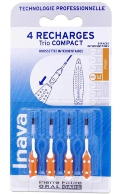 Brossettes interdentaires 1.2mm Trio Compact Inava - 4 recharges