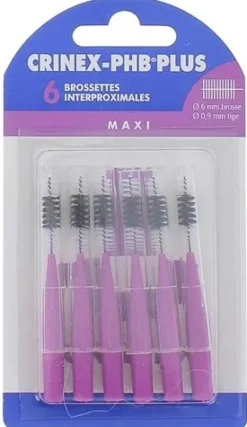 Brossettes interdentaires maxi phb plus Crinex - 6 brossettes