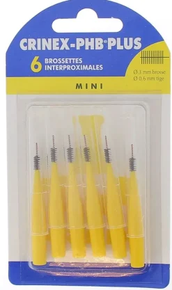 Brossettes interdentaires mini phb plus Crinex - 6 brossettes