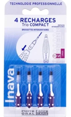Brossettes interdentaires 1.8 mm Trio Compact Inava - lot de 4 recharges